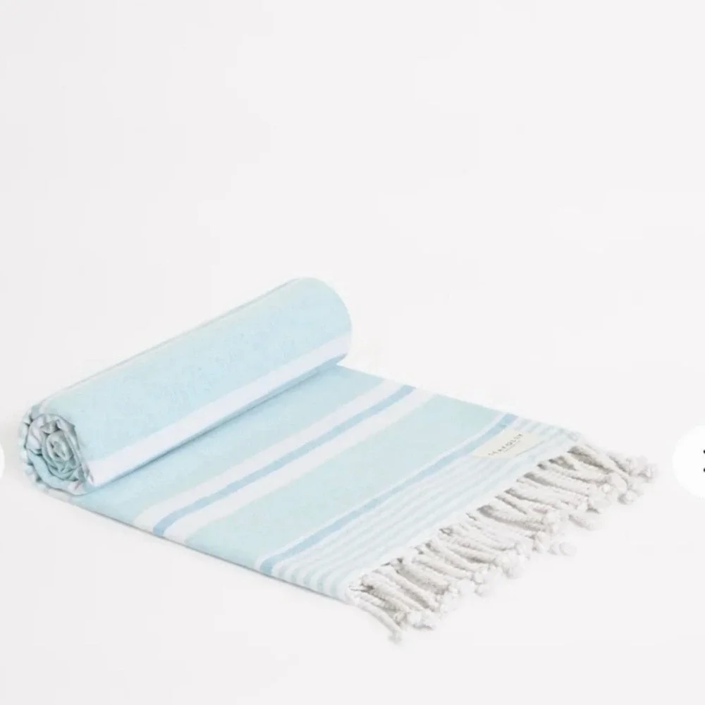 Seafolly Australia Turkish Towel‎ Set Blue Mist Stripe Beach Bag NEW